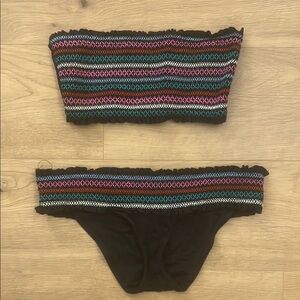 Multicolor Patterned Bikini Set